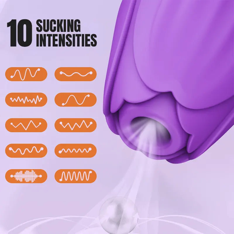 Blooming Rose Sucking Vibrator