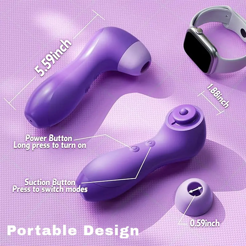 Mini Purple Sucking Vibrator
