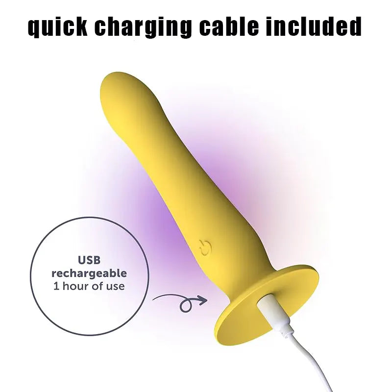 Realistic Yellow Suction Dildo Vibrator