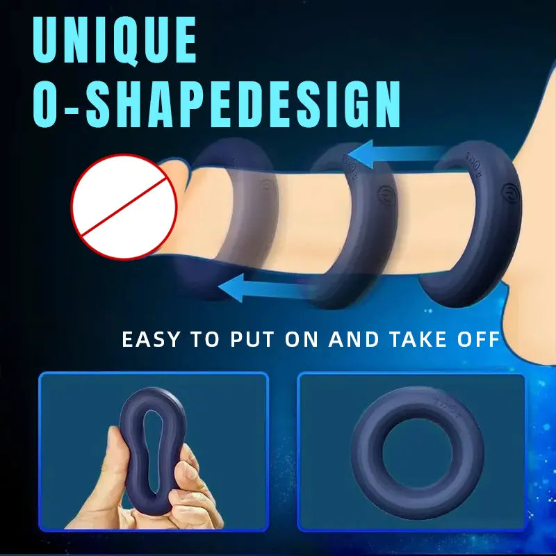 Dual-Motor O-Ring Vibrator for Men