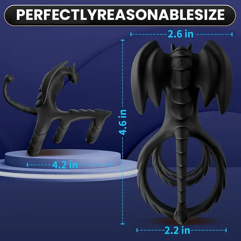 Dragon Cock Ring with Remote Vibration
