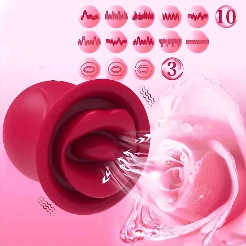 Rose Tongue Licking Clit Vibrator