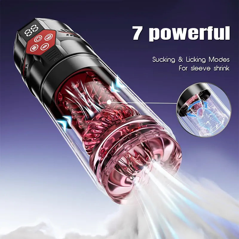 LCD-Controlled Vacuum Masturbator for Men