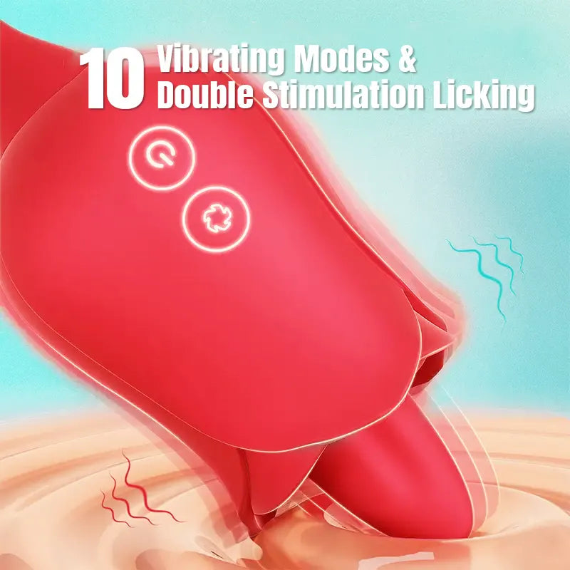 Double Headed Rose Tongue Vibrator
