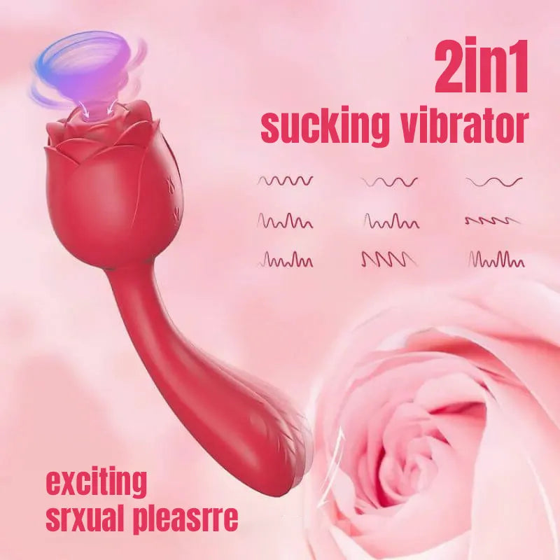 Rose Wand Dual Stimulation Vibrator
