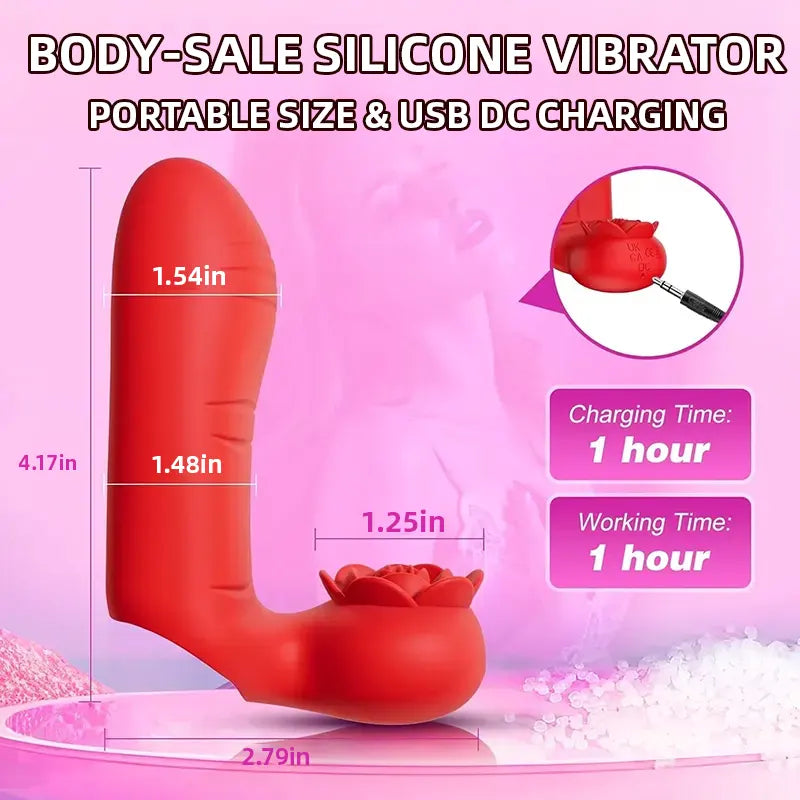 Rose-Tip Finger Vibrator for Women