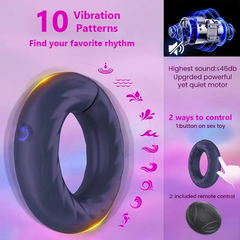 Adjustable Vibrating Ring for Men