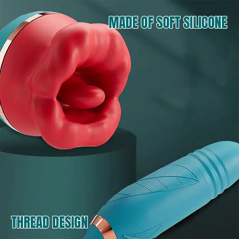2-in-1 Big Mouth Rose Tongue Vibrator