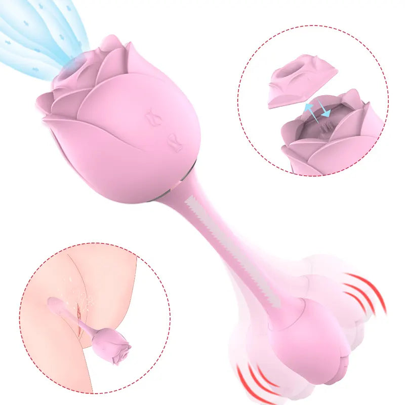 Waterproof Rose Suction Vibrator