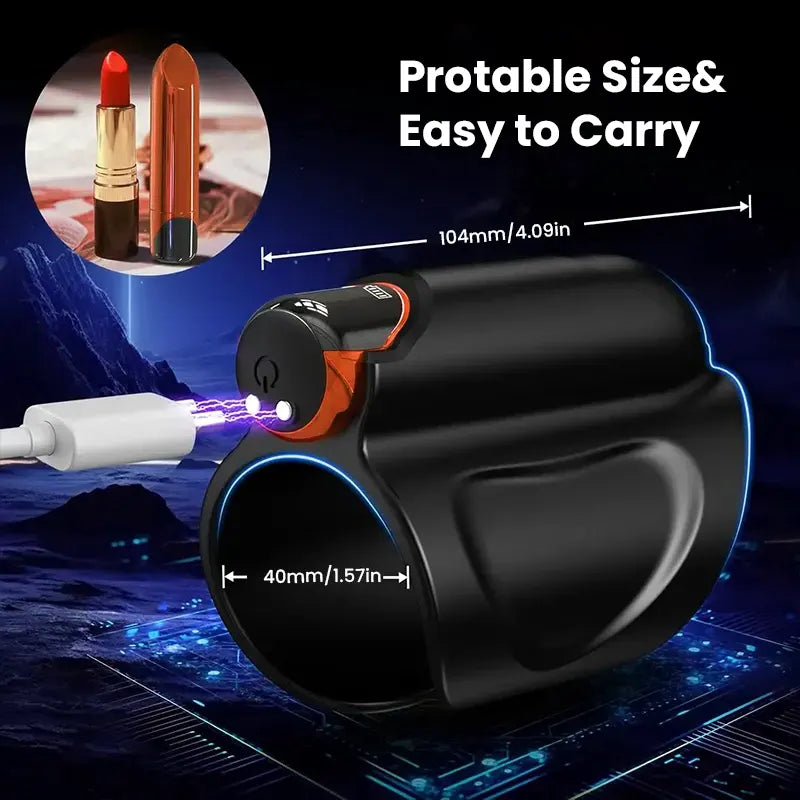 Vibrating Penis Stroker with LED Display