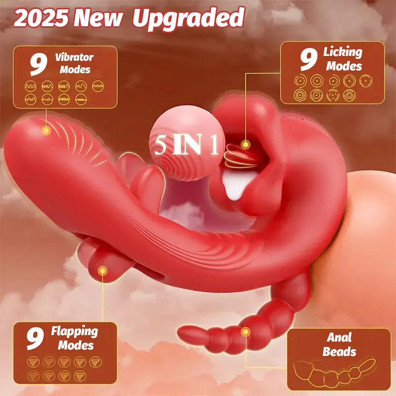 Rose Vibrator with Thrusting and Licking