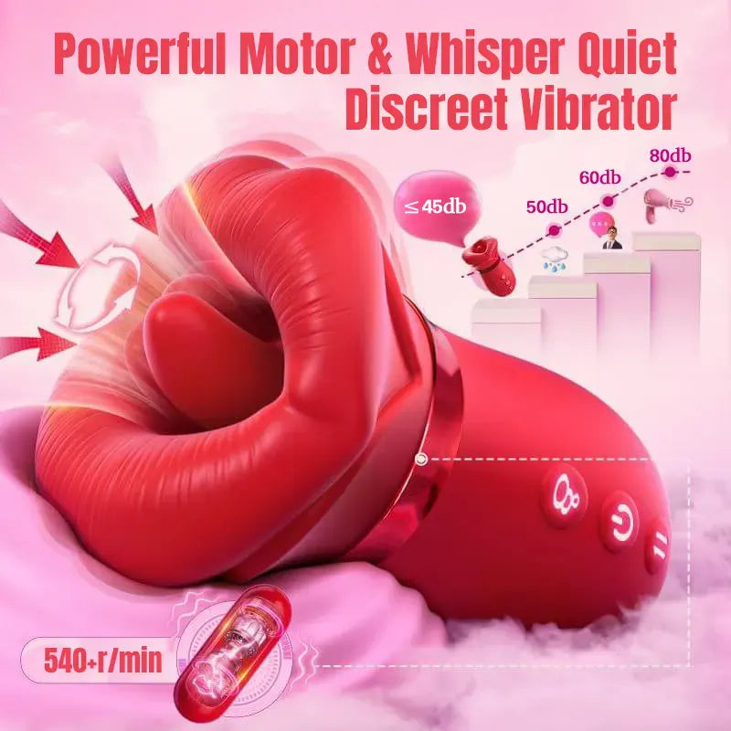 Rose 4-IN-1 Sucking & Licking Pleasure Toy