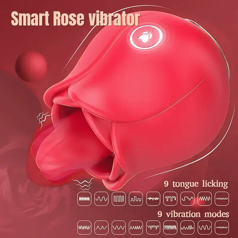 Rose Vibrating Tongue Masturbator