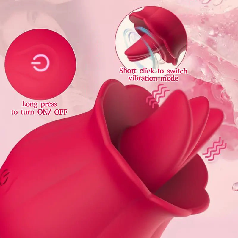Rose Licking Vibrator | 10 Vibration Modes