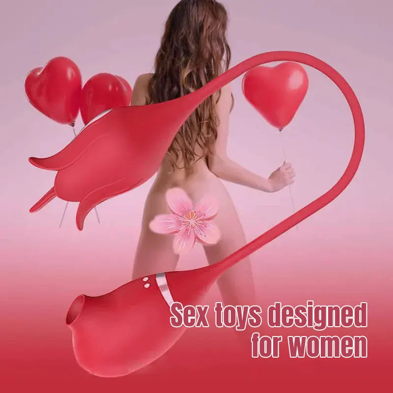 Rose Tongue-Licking Vibrator - 10 Modes