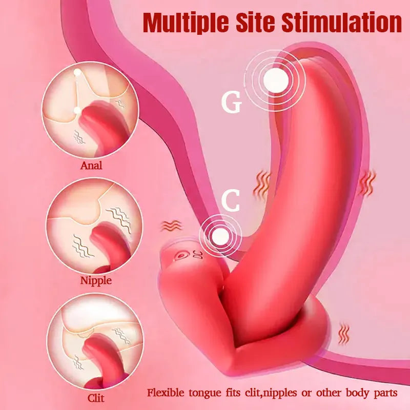 Red Lips and Tongue G-Spot Vibrator