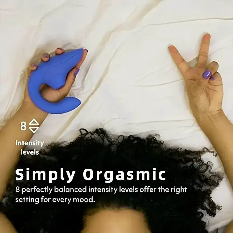 Blue U-Shaped Mini Vibrator