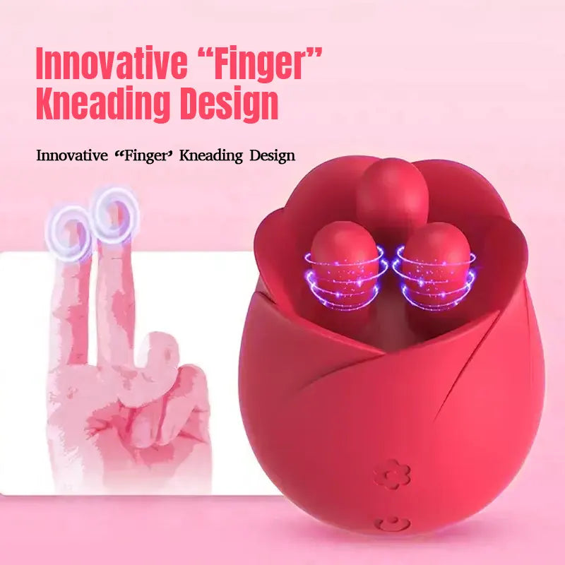 Rose Stimulator with Three Swivel Stroking Heads