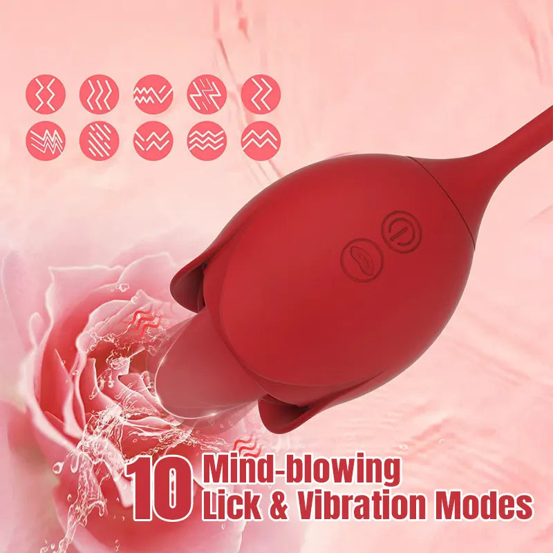 Rose Lick & Thrust Vibrator