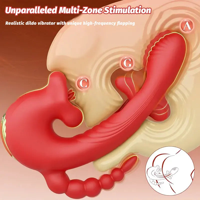 Rose Vibrator with Thrusting and Licking
