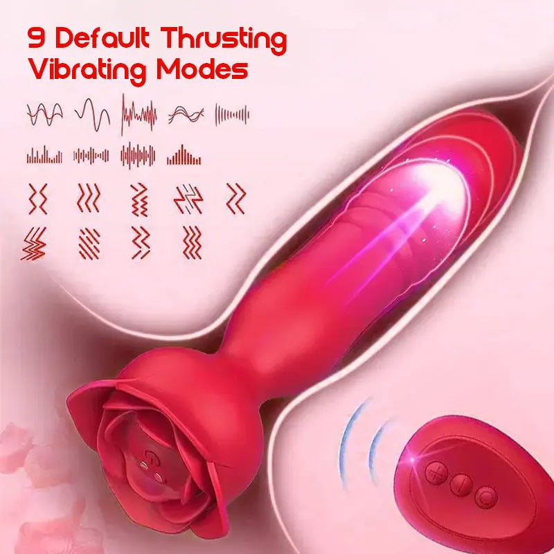 Rose Backyard Vibrating Anal Plug