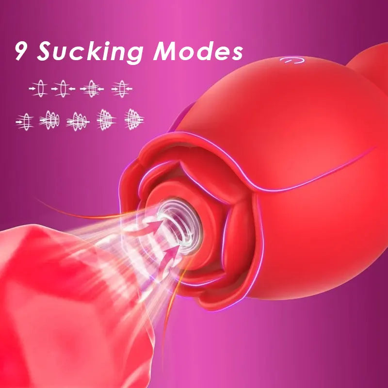 Rose Grip Clitoral Suction Vibrator