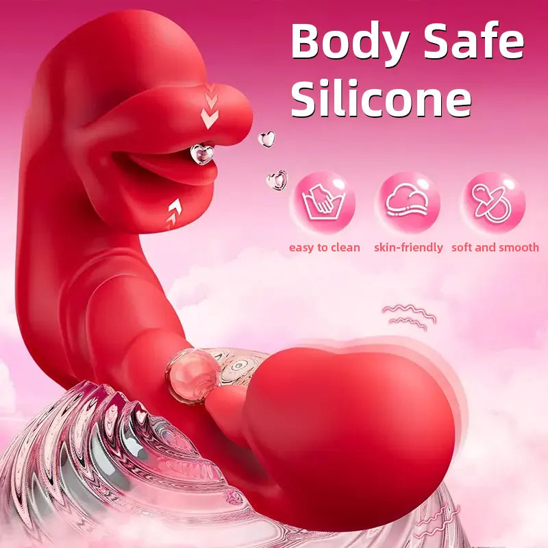 App-Controlled Rose Licking Vibrator