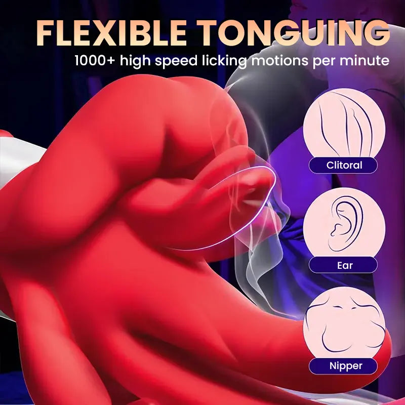 Heated Rose Toy with Licking Motion