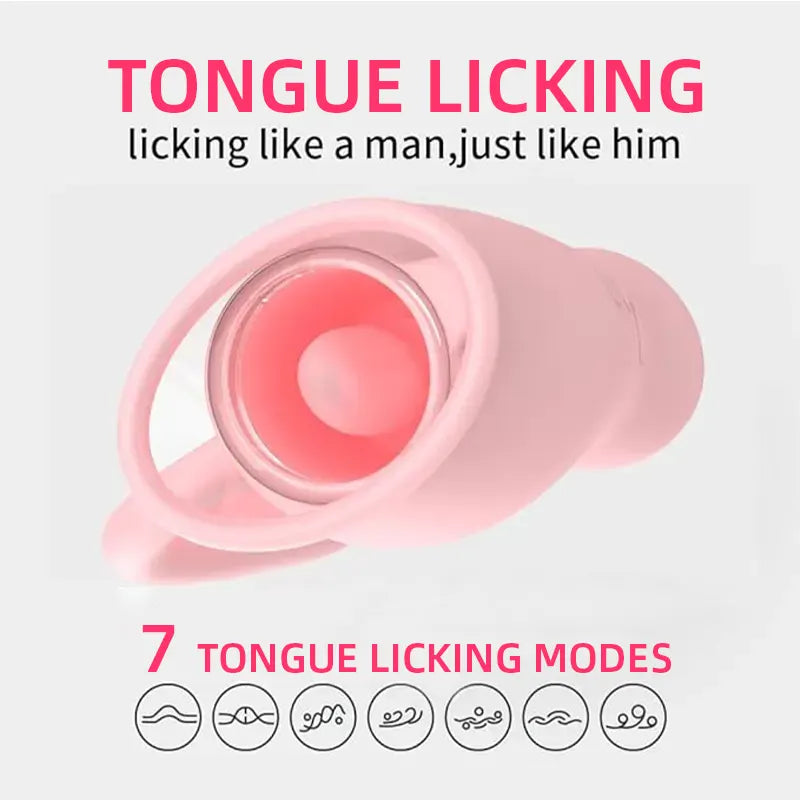 Cat Vibrator with Suction and Tongue