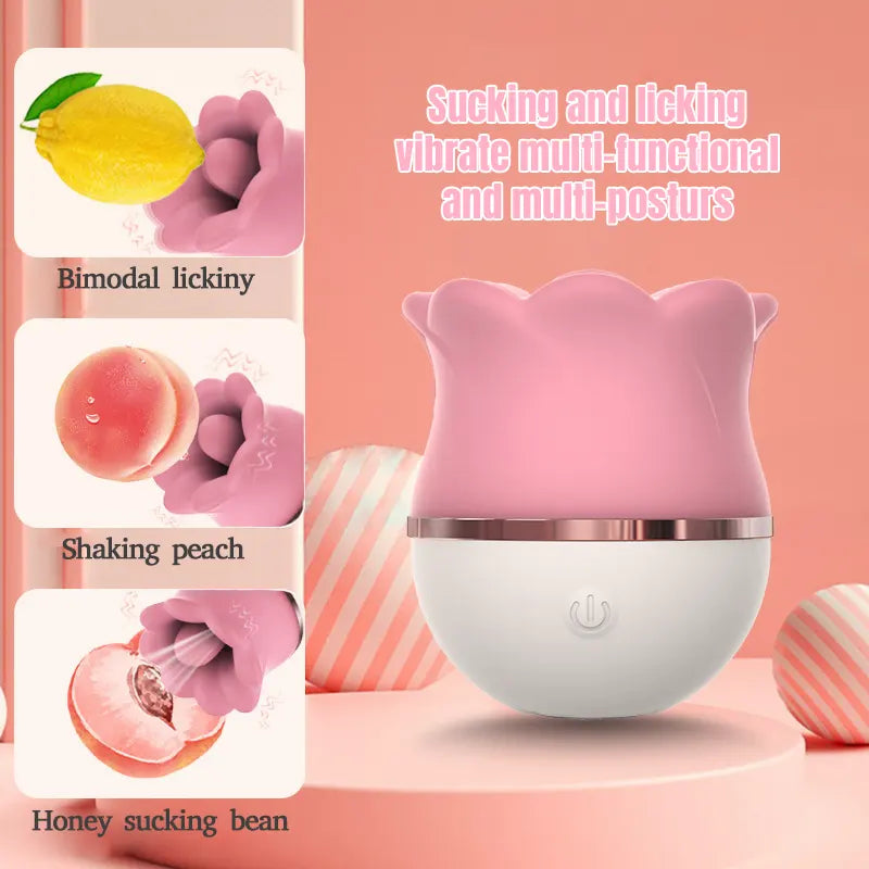 Rose Kiss Sucking & Licking Vibrator