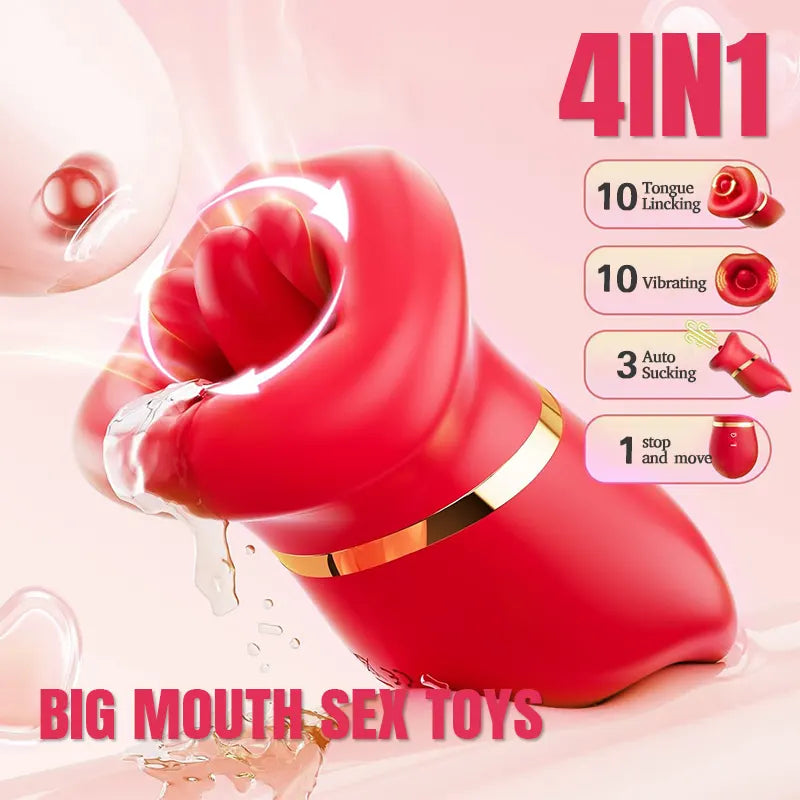 4-in-1 Oral Clitoral Tongue G-spot Vibrator