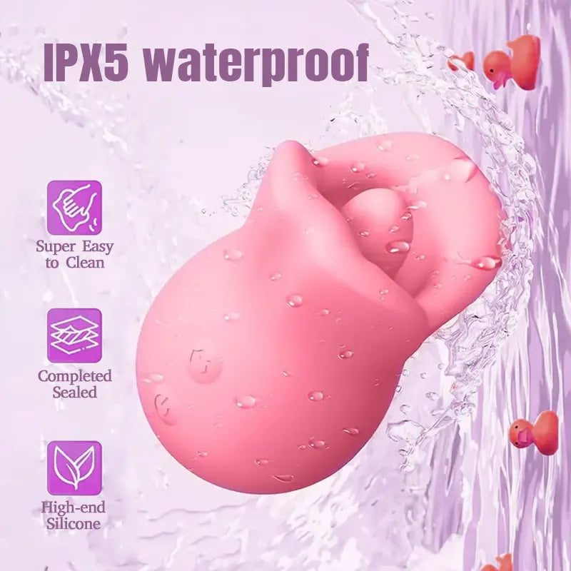 Rose Vibration 10 Frequency Tongue Masturbator