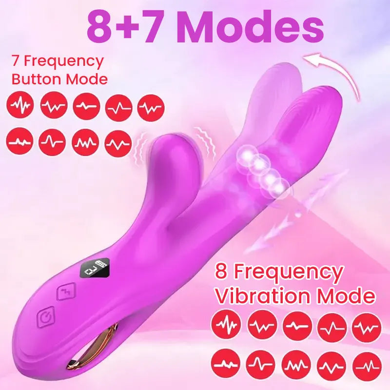 Thrusting Rabbit Vibrator with Licking Tongue