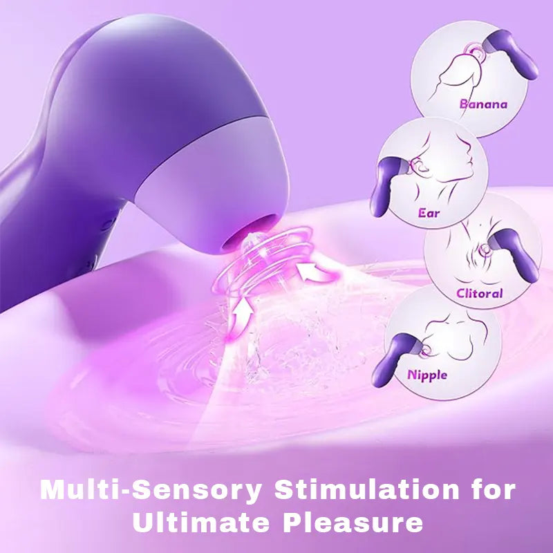 Mini Purple Sucking Vibrator