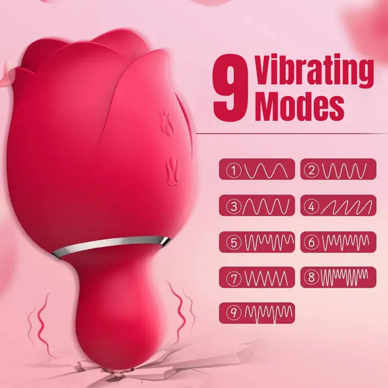 Sucking Rose Vibrator - 9 Vibration Modes