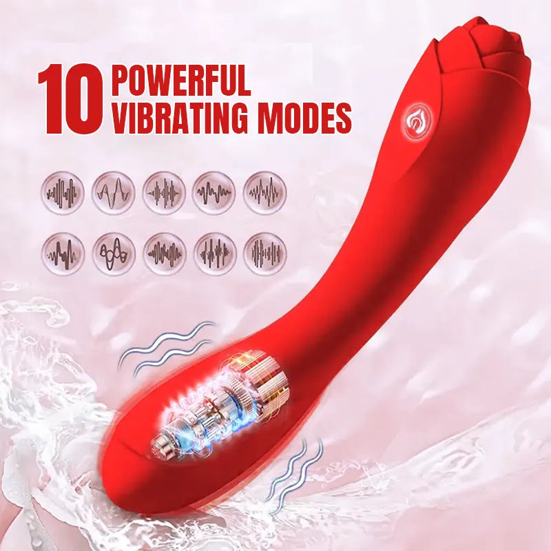 4-in-1 Rose G-Spot Pleasure Vibrator