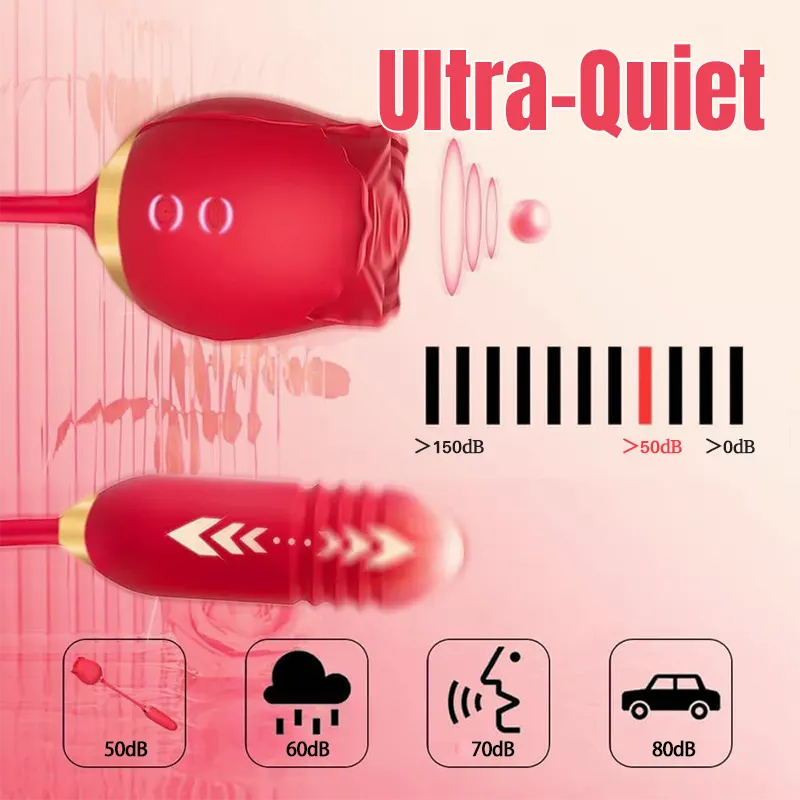 Rose 3-in-1 Vibrator & Stimulator
