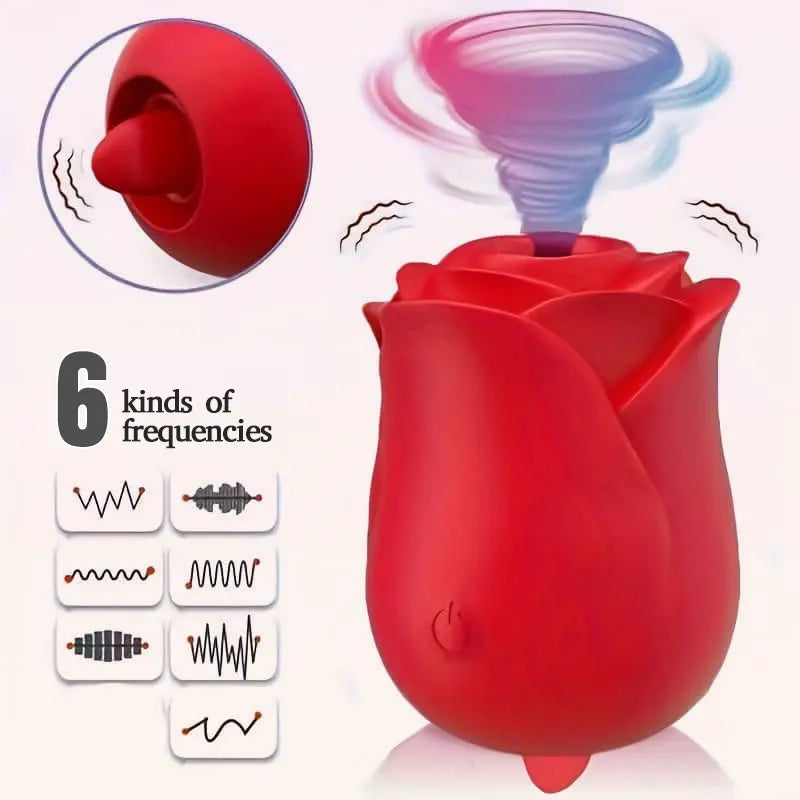 Rose Vibrator with Whirlwind & Sucking Functions