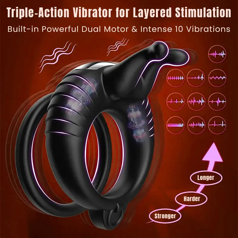 Remote-Control Couple’s Vibrating Cock Ring
