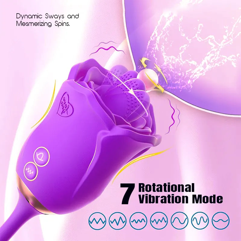 Purple Rose Tongue Licking Vibrator