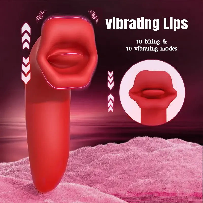 Double Red Lips G-spot Stimulation Vibrator