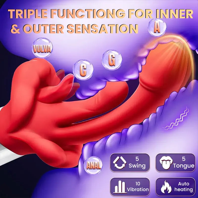 Heated Rose Toy with Licking Motion