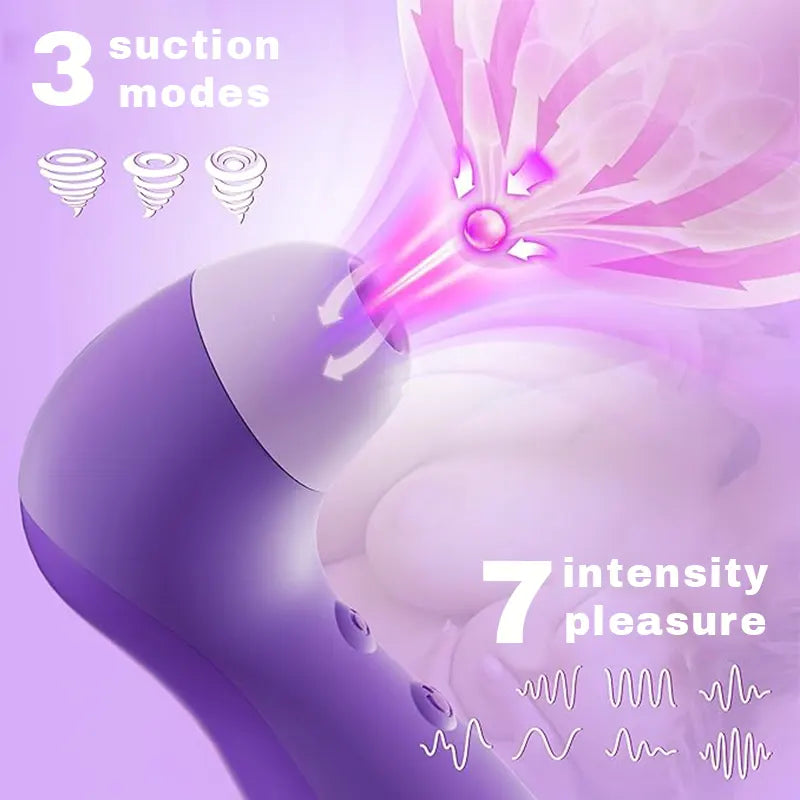 Mini Purple Sucking Vibrator