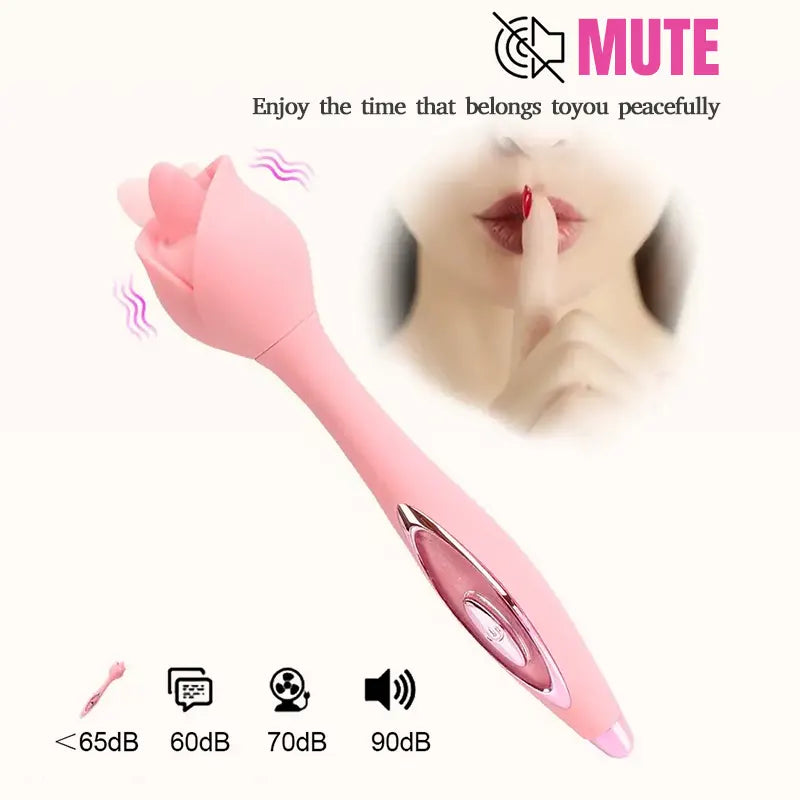 Floral Tongue Wand Vibrator