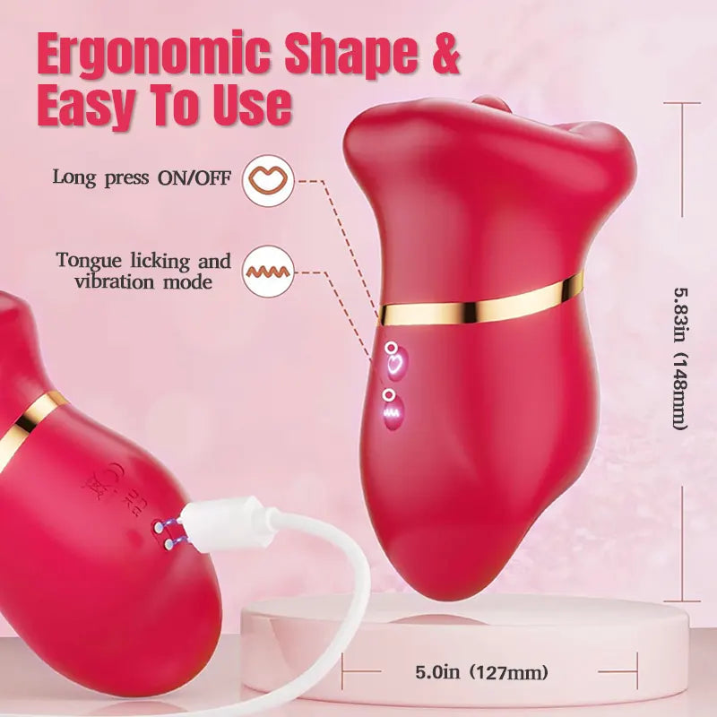 4-in-1 Oral Clitoral Tongue G-spot Vibrator