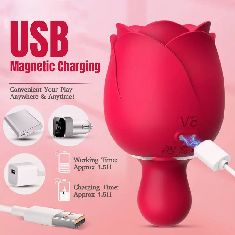Sucking Rose Vibrator - 9 Vibration Modes