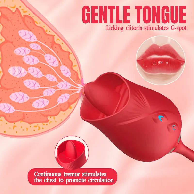 Rose Clitoral Licking Vibrator