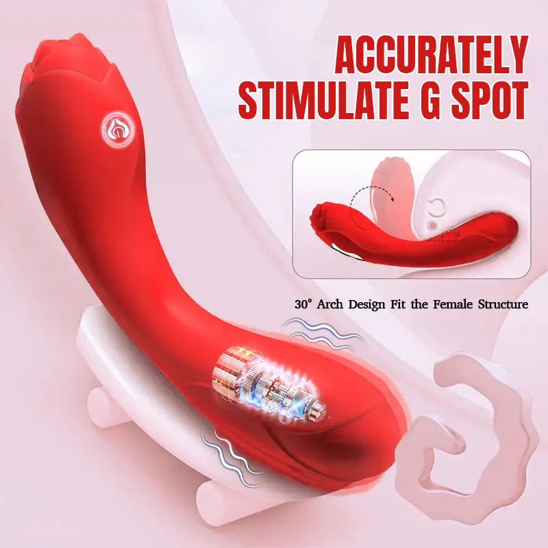 4-in-1 Rose G-Spot Pleasure Vibrator