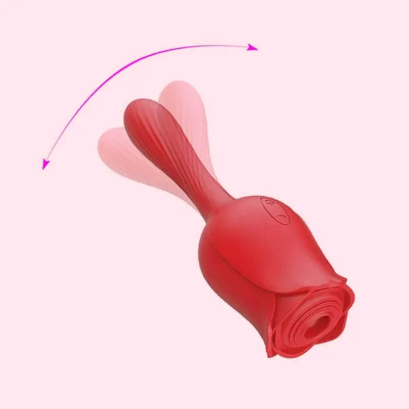 Rose Sucking Masturbator with Vibrating Tail