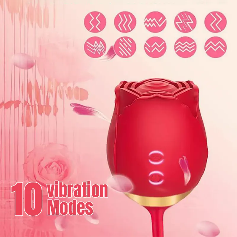 Rose 3-in-1 Vibrator & Stimulator